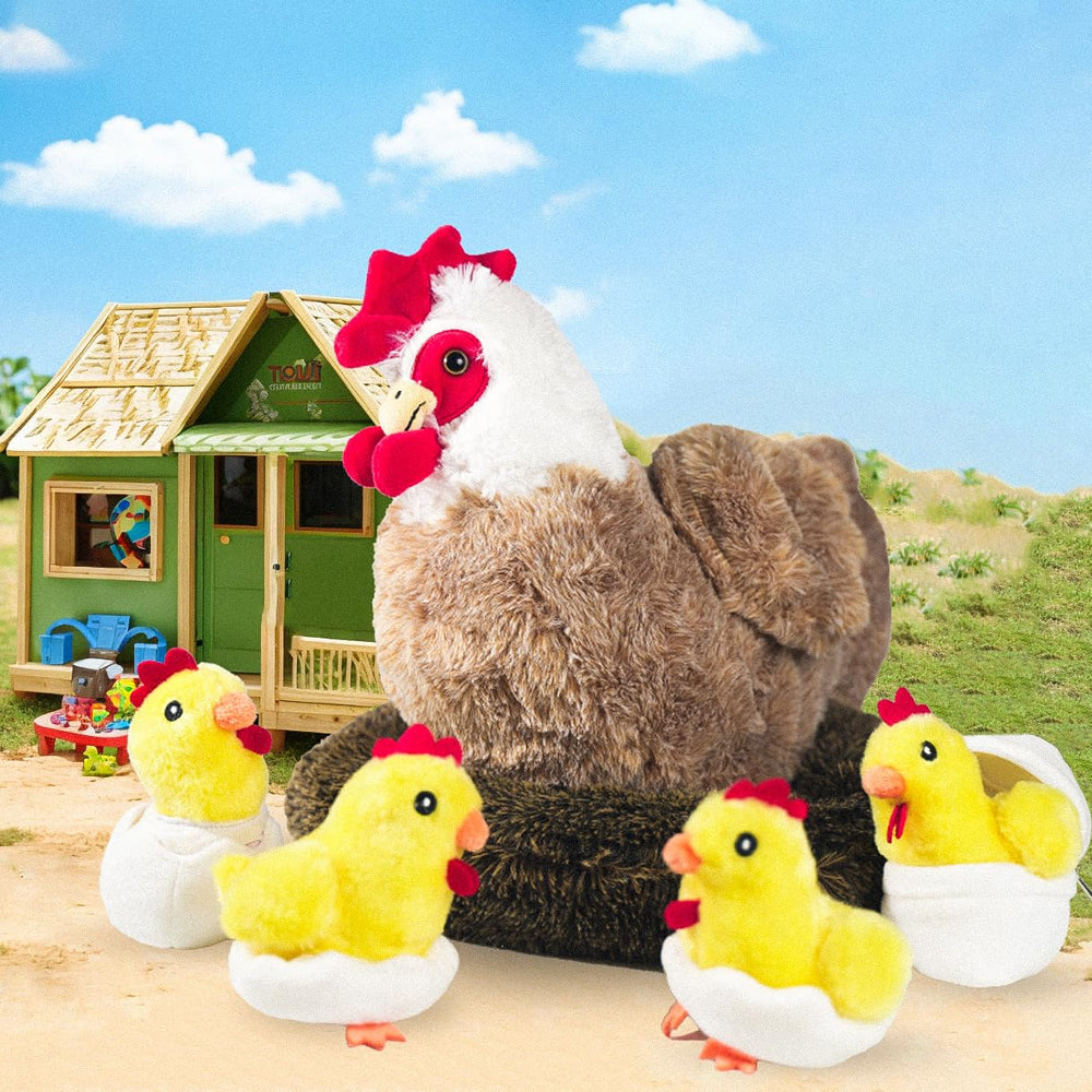 XYHQYB zippered eggshell ready to reveal chicks during play.