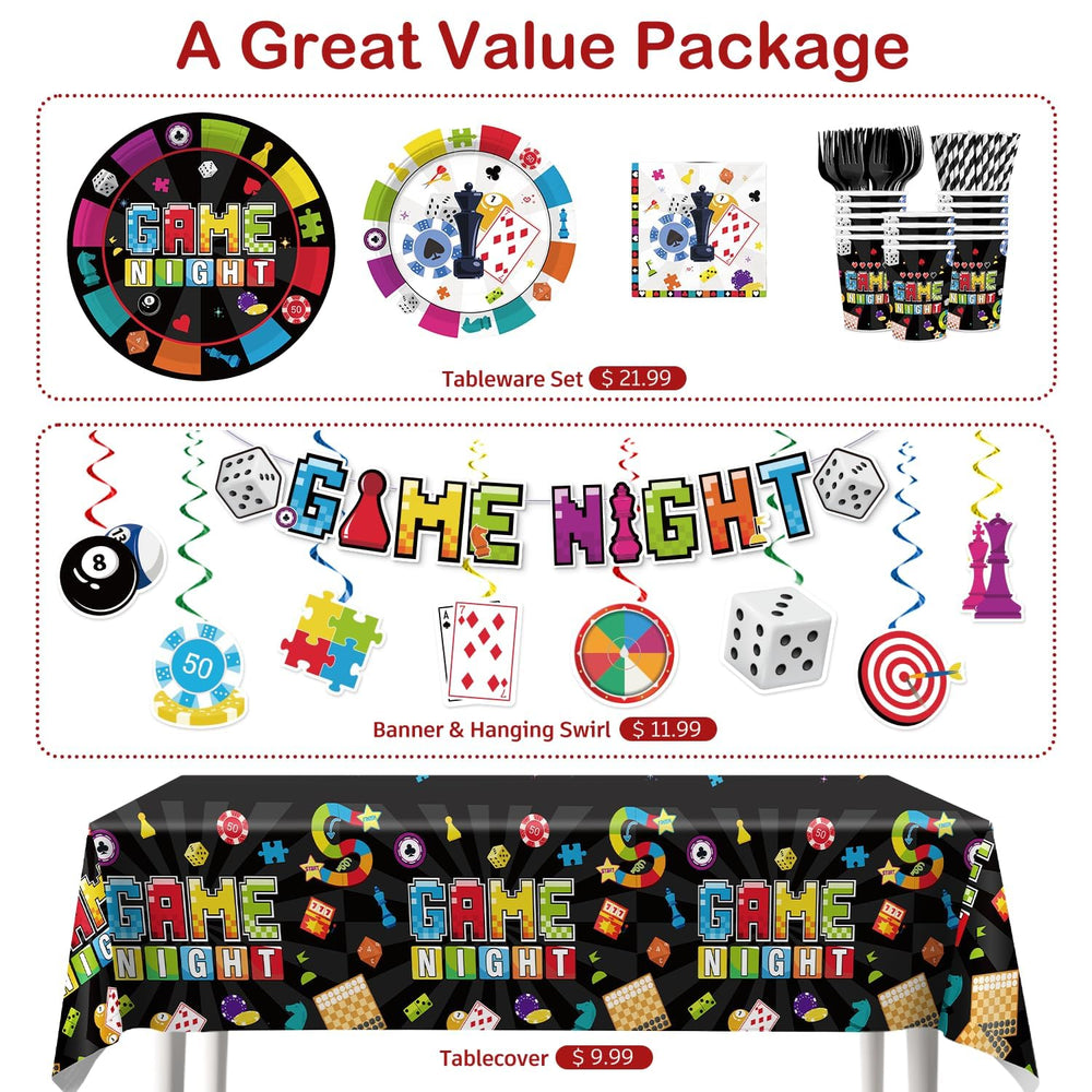 Xynic balloon decor creates a festive atmosphere for a lively game night.
