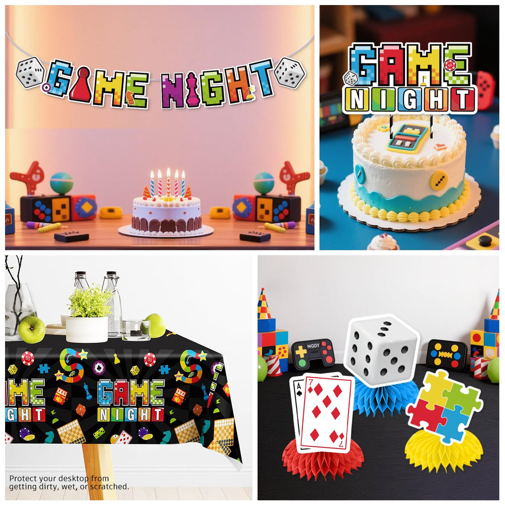 Xynic banner reads GAME NIGHT to celebrate the theme across walls.