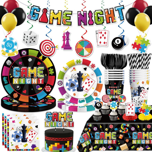 Xynic game night cake topper adds a fun focal point to dessert tables.