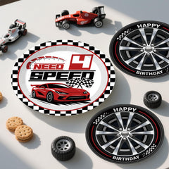 Xynic Need Four Speed Plates 9in sturdy mealware for kids' party.