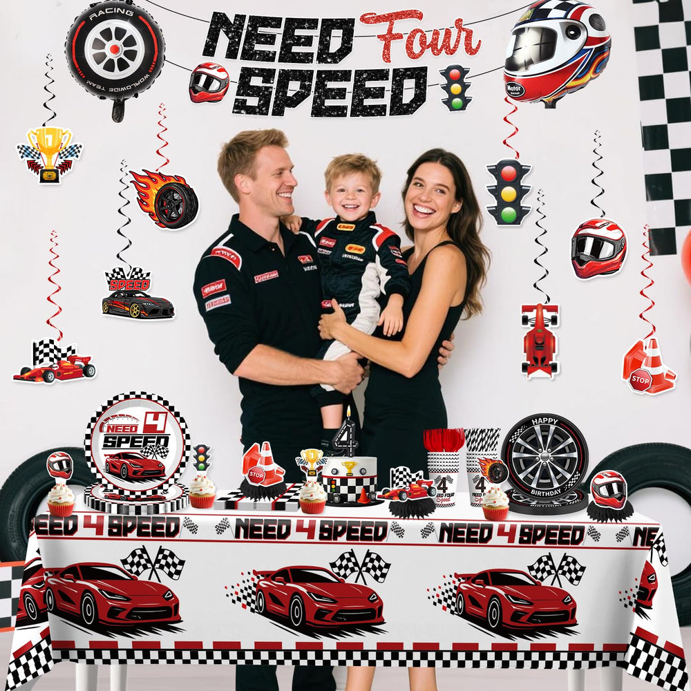 Xynic Race Car Foil Balloon brings excitement to the decor and photos.