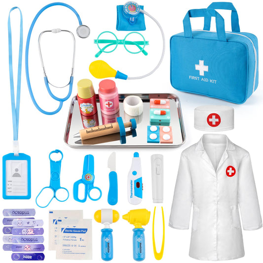 XZZO Doctor Kit stethoscope for realistic pretend exams and play.