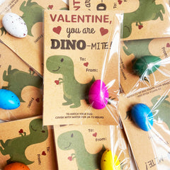 Y_Bong dinosaur cards with colorful eggs, ideal bulk Valentine gifts