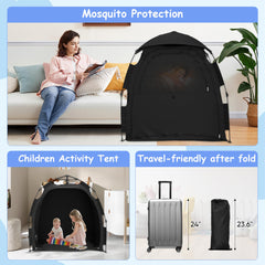YABORAS Sleep Tent travel-ready in compact carry bag for busy families
