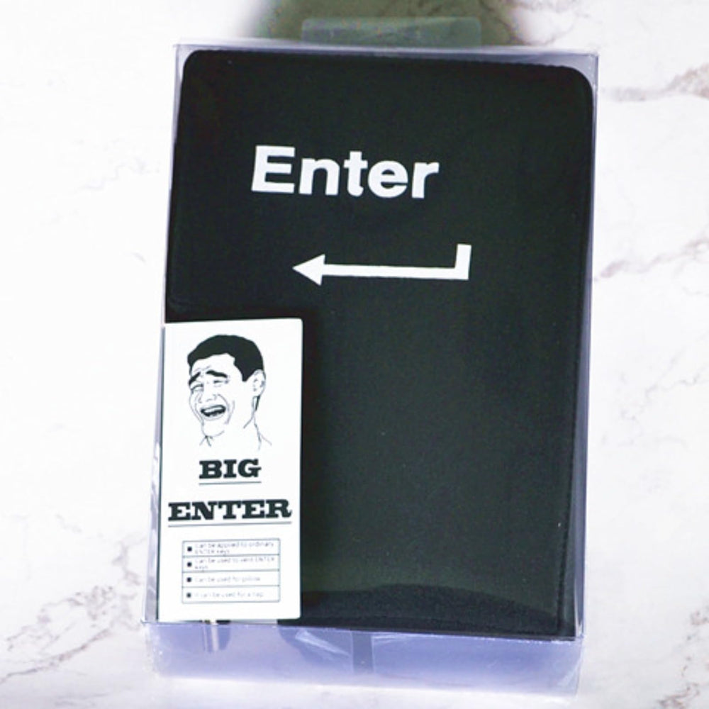 YADILLO Giant USB Enter Key side view highlighting ergonomic shape and easy reach.