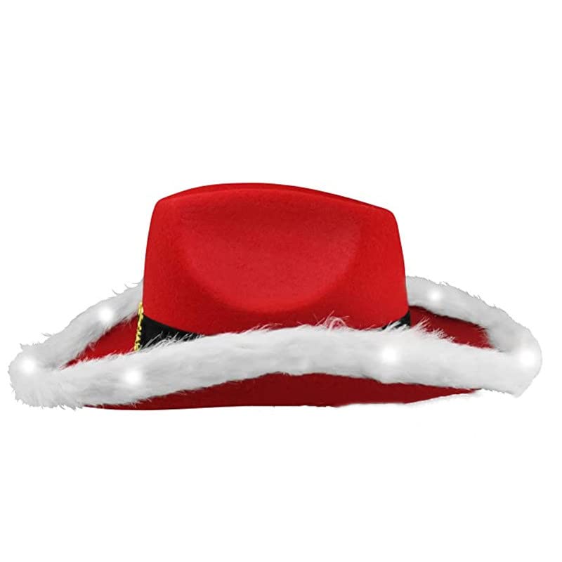 YADIRF Christmas hat highlights soft fur lining and glow on stage