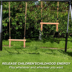 YAERSI complete set with trapeze bar and two carabiners, ready to install.