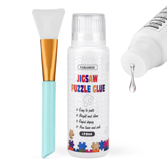 YAKAMOZ puzzle glue with sponge head for easy, even application.