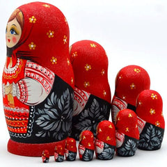 YAKELUS traditional Russian artistry in a compact nesting dolls collection
