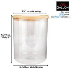 Yamahiko coin bank with slotted lid simplifies deposits while staying tidy