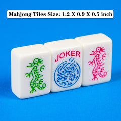 YANMEIYA Mahjong set displayed with storage case for easy organization