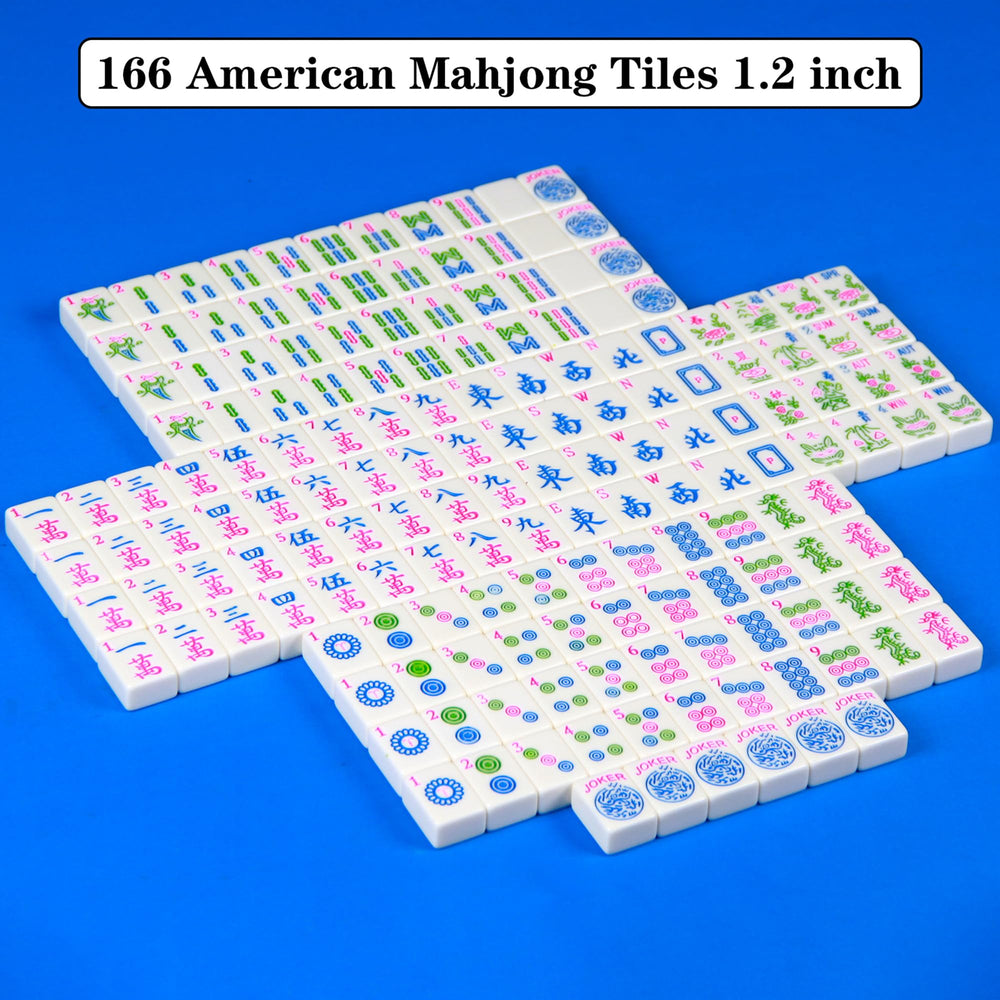 Close-up of 1.2-inch YANMEIYA Mahjong tiles highlighting durable melamine