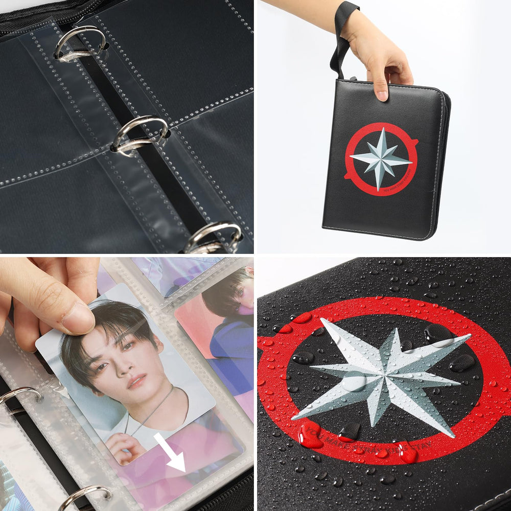 Yanmzmin Stray Photocards Binder premium PU leather with water resistance and protection.