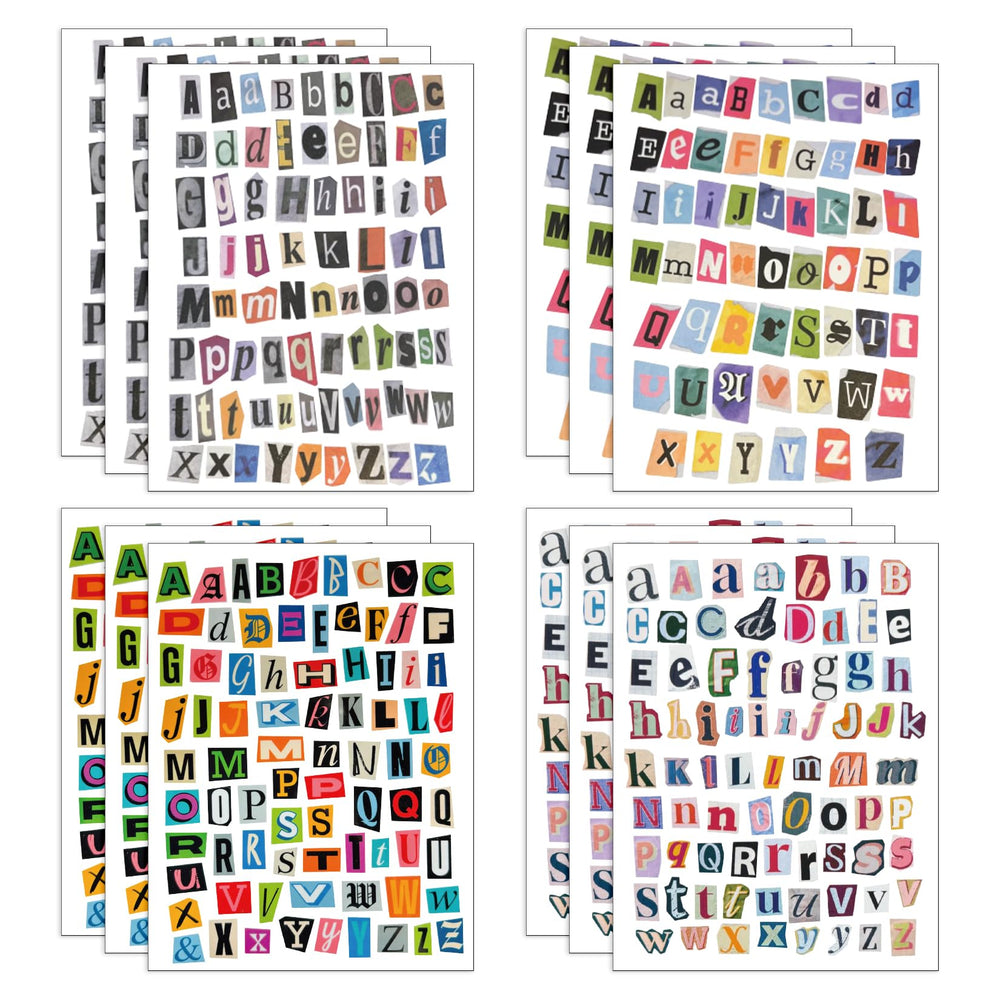 Yanroom 12-sheet pack delivering diverse fonts for title creation.