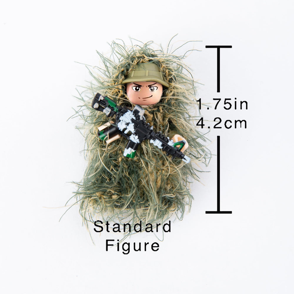 Yanscian ghillie-suited soldier figure set for versatile play