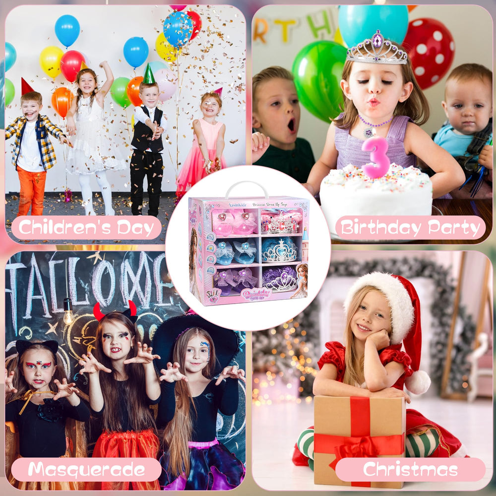 YasinKidz princess dress-up crowns for royal pretend play and photo moments.