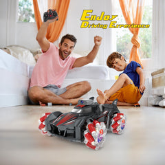 Yasola RC car double-sided driving to easily pass obstacles.