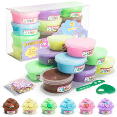 YasTant pink butter slime kit for kids, soft and safe for creative play.