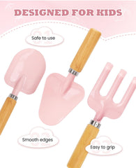 YAUNGEL Kids Gardening Set two shovels with easy grip for kids