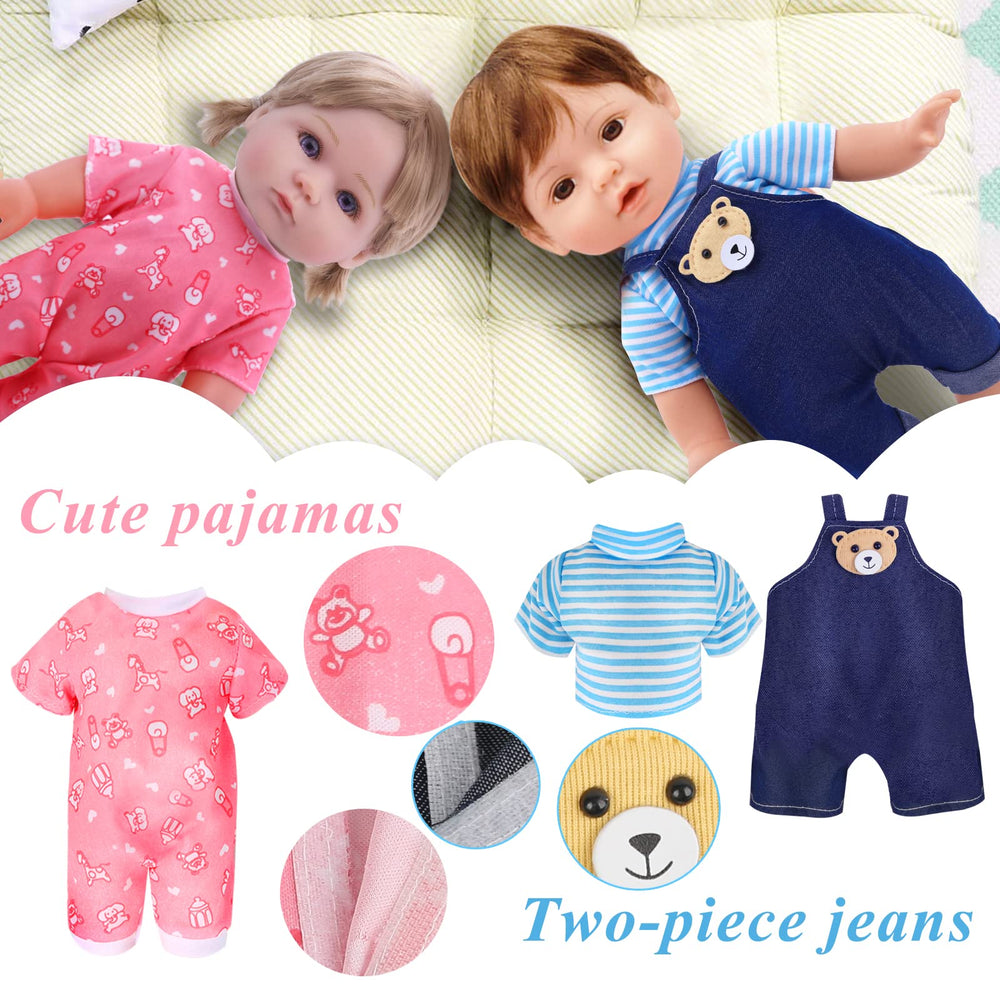 YAYYAY Alive Girl Doll Clothes two jumpsuits, easy mix-and-match outfits.