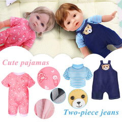 YAYYAY Alive Girl Doll Clothes two jumpsuits, easy mix-and-match outfits.