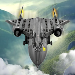 YBLOCK SR-71 assembly in progress showing an easy-build design for ages 8-14.