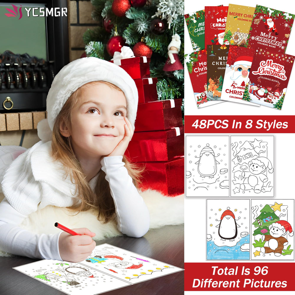 YCSMGR penguin with gifts page offers cute scene for early learners