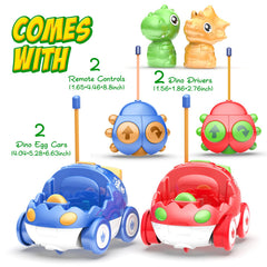 Yeaye Dino chasers toy pack durable indoor car set for toddlers.