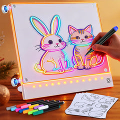 Yecuip Lumi Board magnetic tracing setup keeps pages secure for precise drawing.