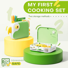 Yeeammk kids kitchen tools with four plastic knives for safe pretend cooking.