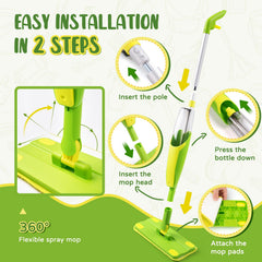 Yeeammk toddler mop with real spraying action sparks engaging cleanup moments.
