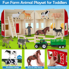 YEEBAY wooden ladder adds climbing play for toddlers and sequencing.