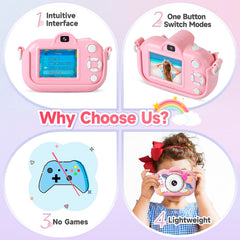 YEEHAO 32MP kids camera dual-lens selfie captures creative memories