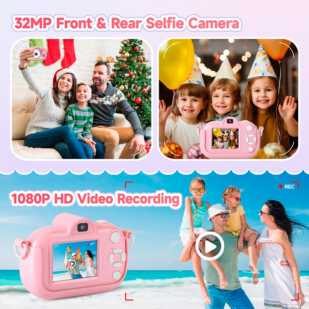 YEEHAO 32MP kids camera in-case image highlights durable protection