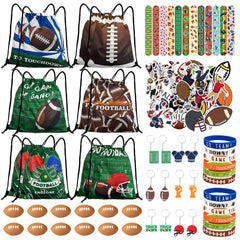 Yeepestmi football drawstring bag with six designs for party favors