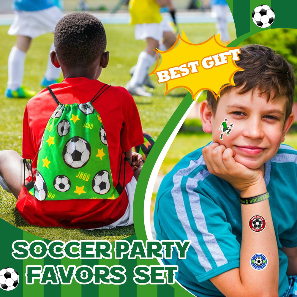 Yeepestmi soccer stickers decorate items and customize favors.