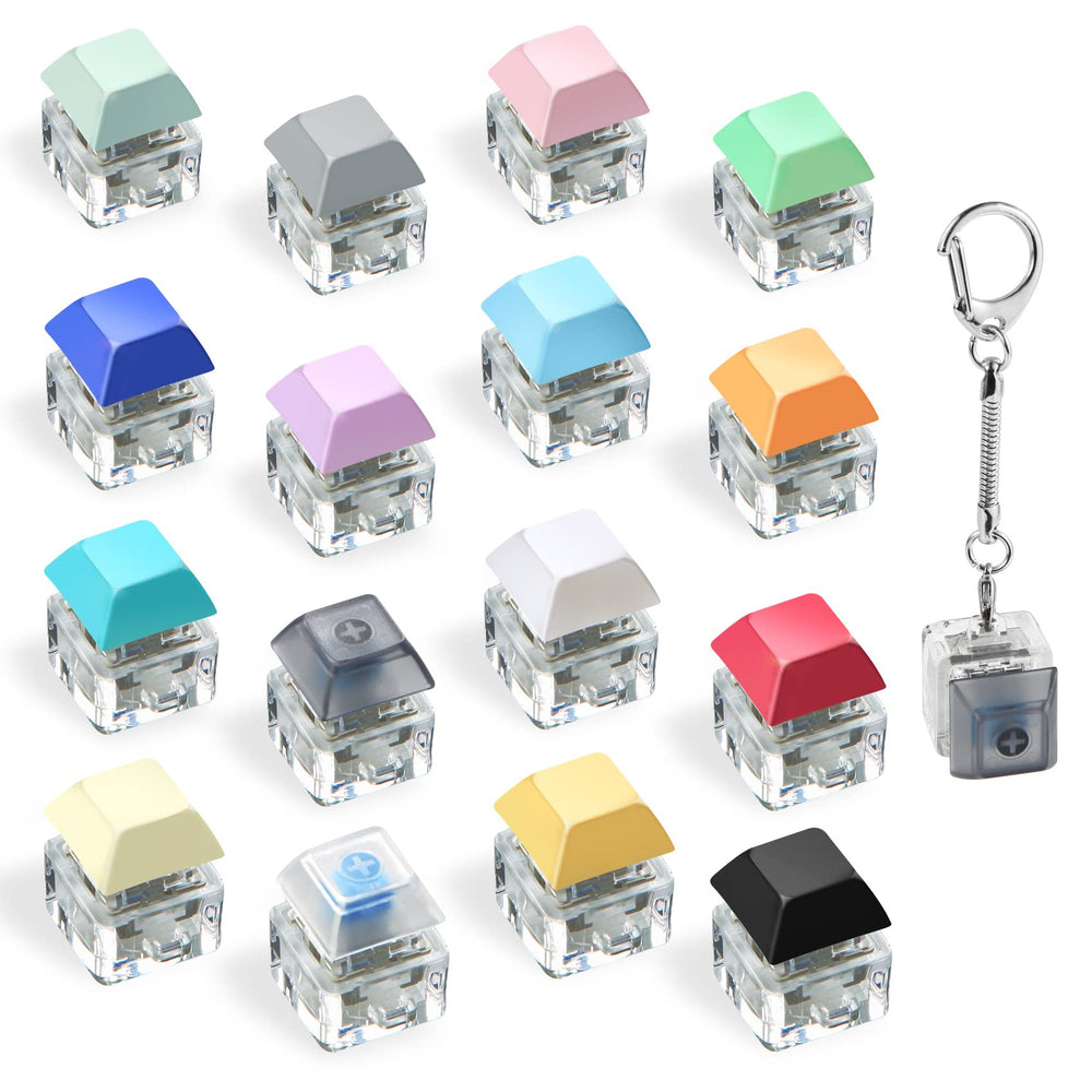 Yeetec fidget keyboard keychain in 16 colors offers portable stress relief