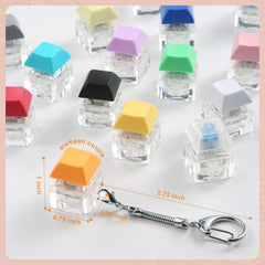 Yeetec fidget keyboard keychain close-up click cap provides satisfying tactile feedback