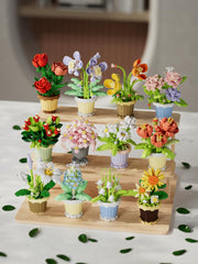 YEIBOBO Flowers Building Set complete bloom display enhances living room decor