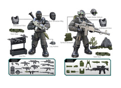 YEIBOBO eight-figures pack offers varied troops for army play.