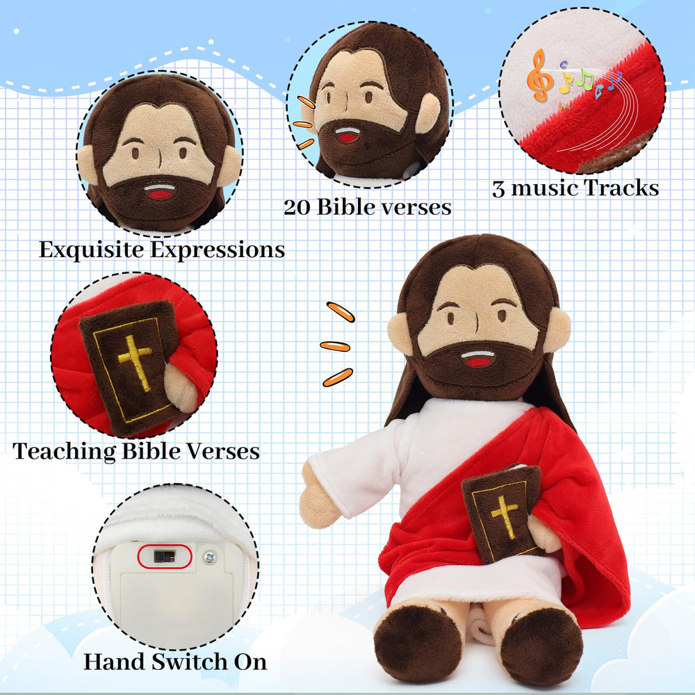 Yelakey 13-inch Jesus plush soft fabric for cozy snuggles