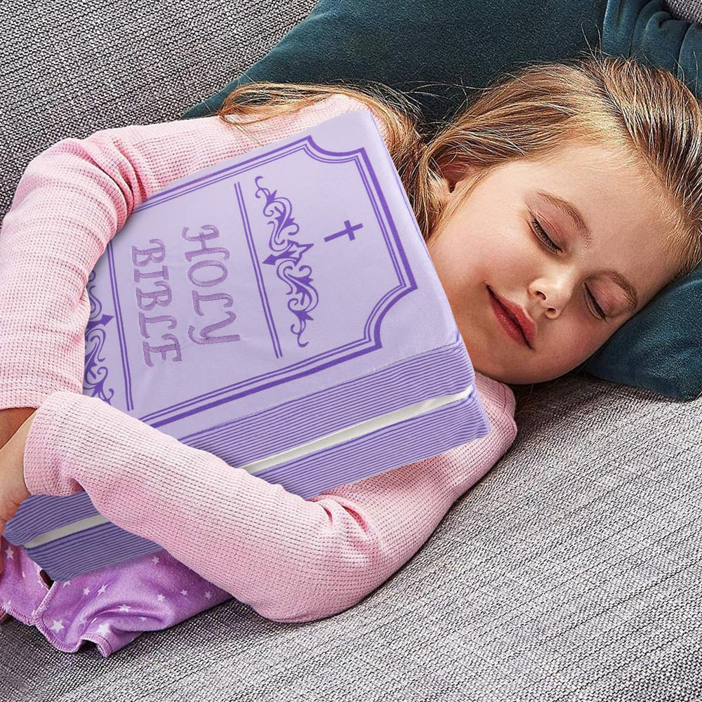 Yelakey Bible Pillow Book purple light pink verse Corinthians 13 for hopeful reflection