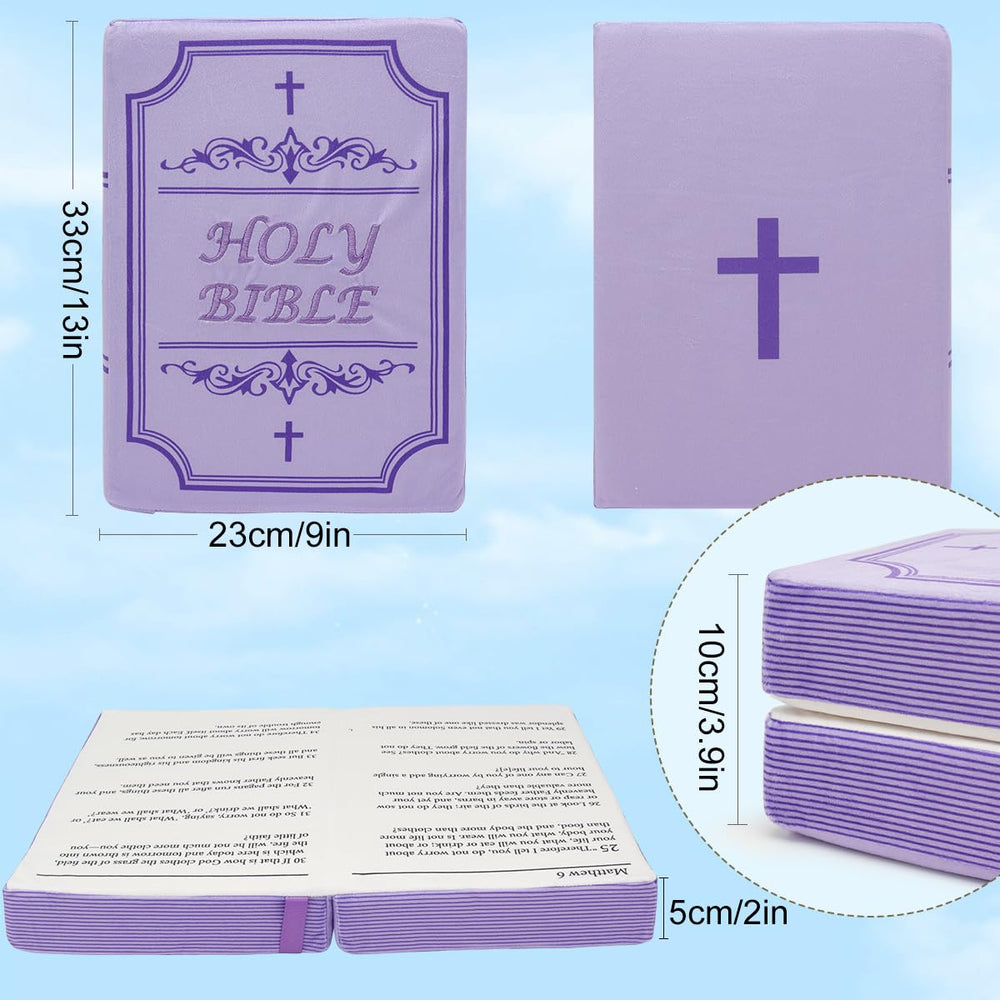 Yelakey Bible Pillow Book purple with zipper for easy cleaning and maintenance