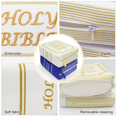 Yelakey Bible Pillow bottom zipper for easy cleaning and care