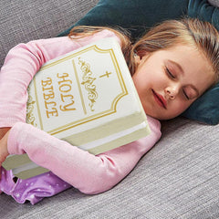 Yelakey Bible Pillow Plush sized 13x9 inches for hugging and decor
