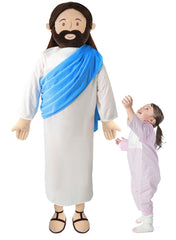 Yelakey giant Jesus plush 6ft full view showing a calming decorative centerpiece
