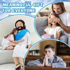 Yelakey giant Jesus plush kids hugging demonstrates comforting gift use