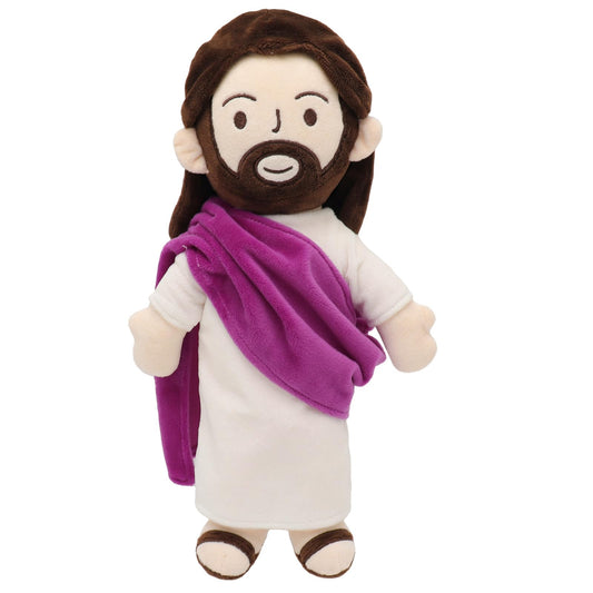 Yelakey Jesus plush 13-inch full view, cozy cuddle companion for kids.