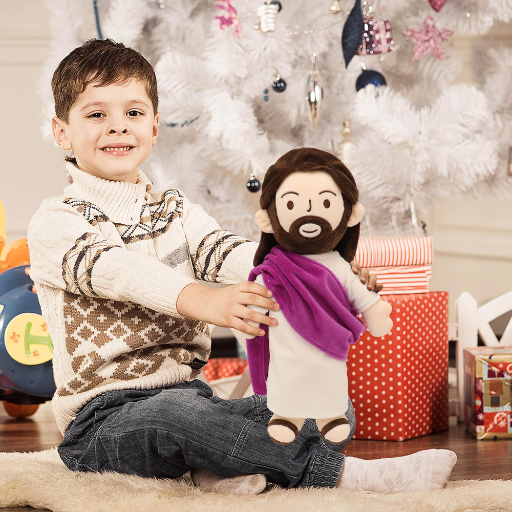 Yelakey Jesus plush bedtime hug companion for kids.